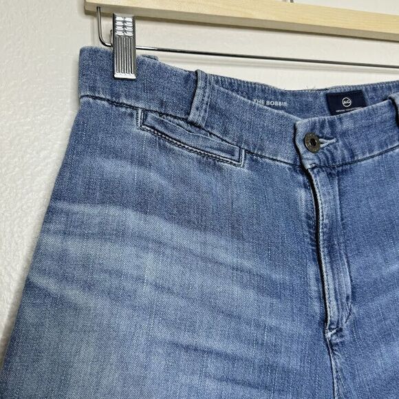 AG Adriano Goldschmied Jeans Size 28 Wide Leg Crop The Bobbie 100% Cotton Denim - Picture 2 of 12